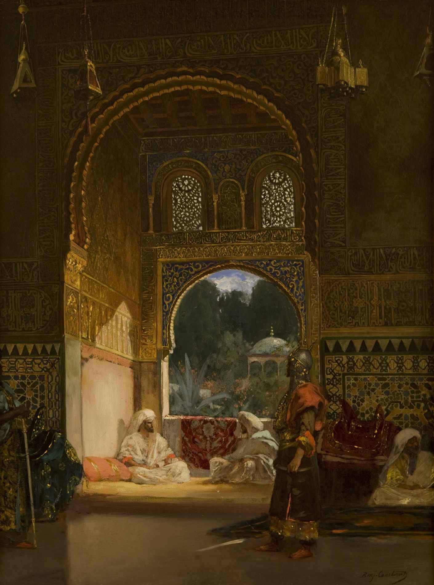 Dans le palais du sultan - Jean-Joseph Benjamin-Constant image 1 copie de tableau peinte à la main