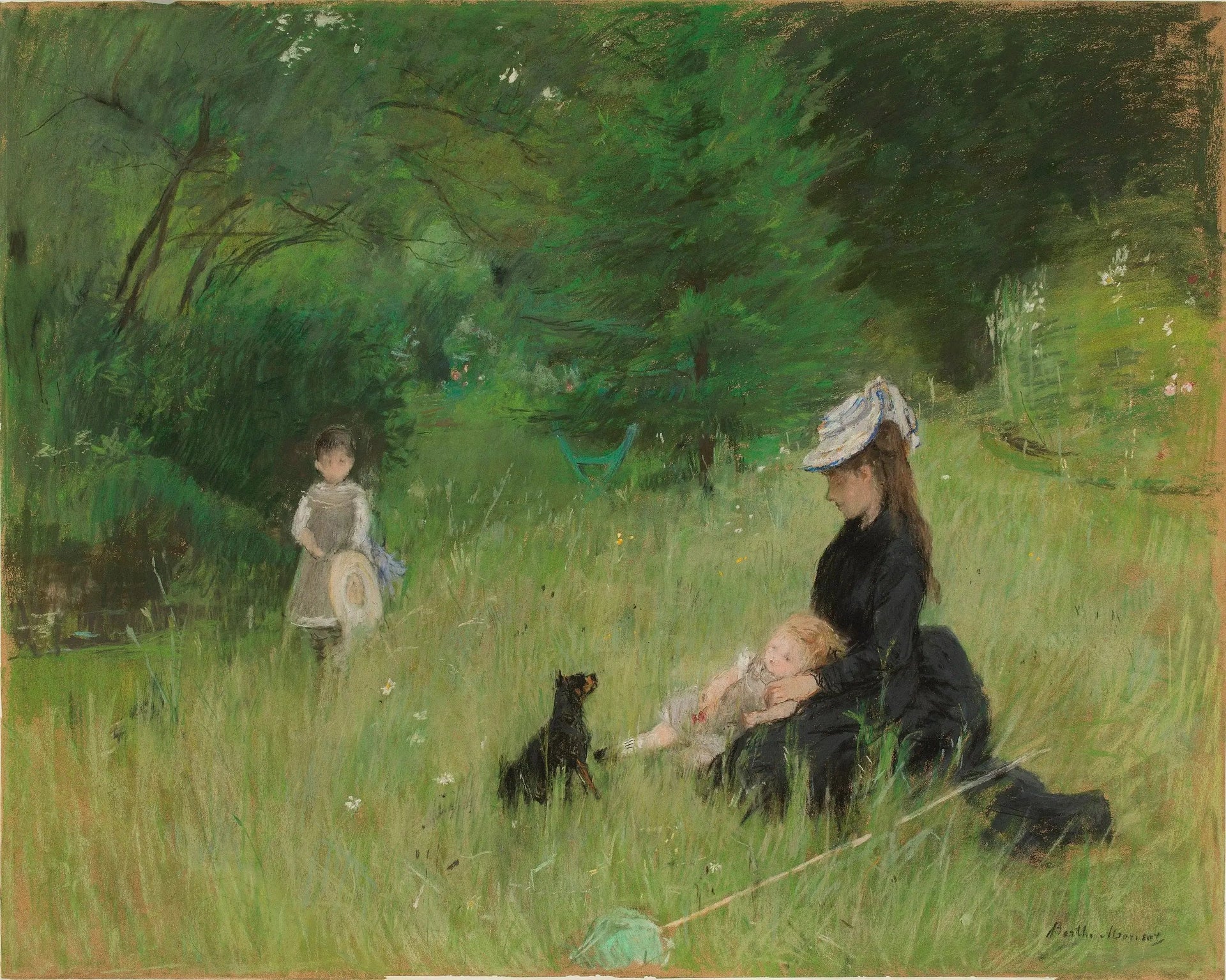 Dans le parc - Berthe Morisot image 1 reproduction de peinture à l’huile