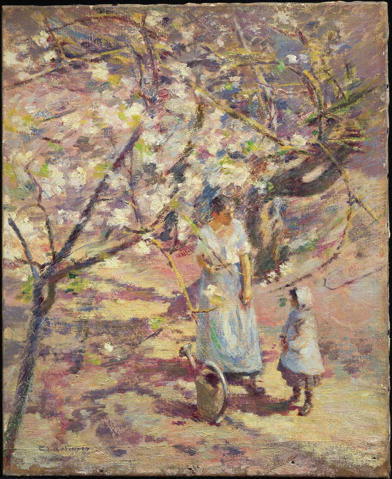 Dans le verger - Theodore Robinson