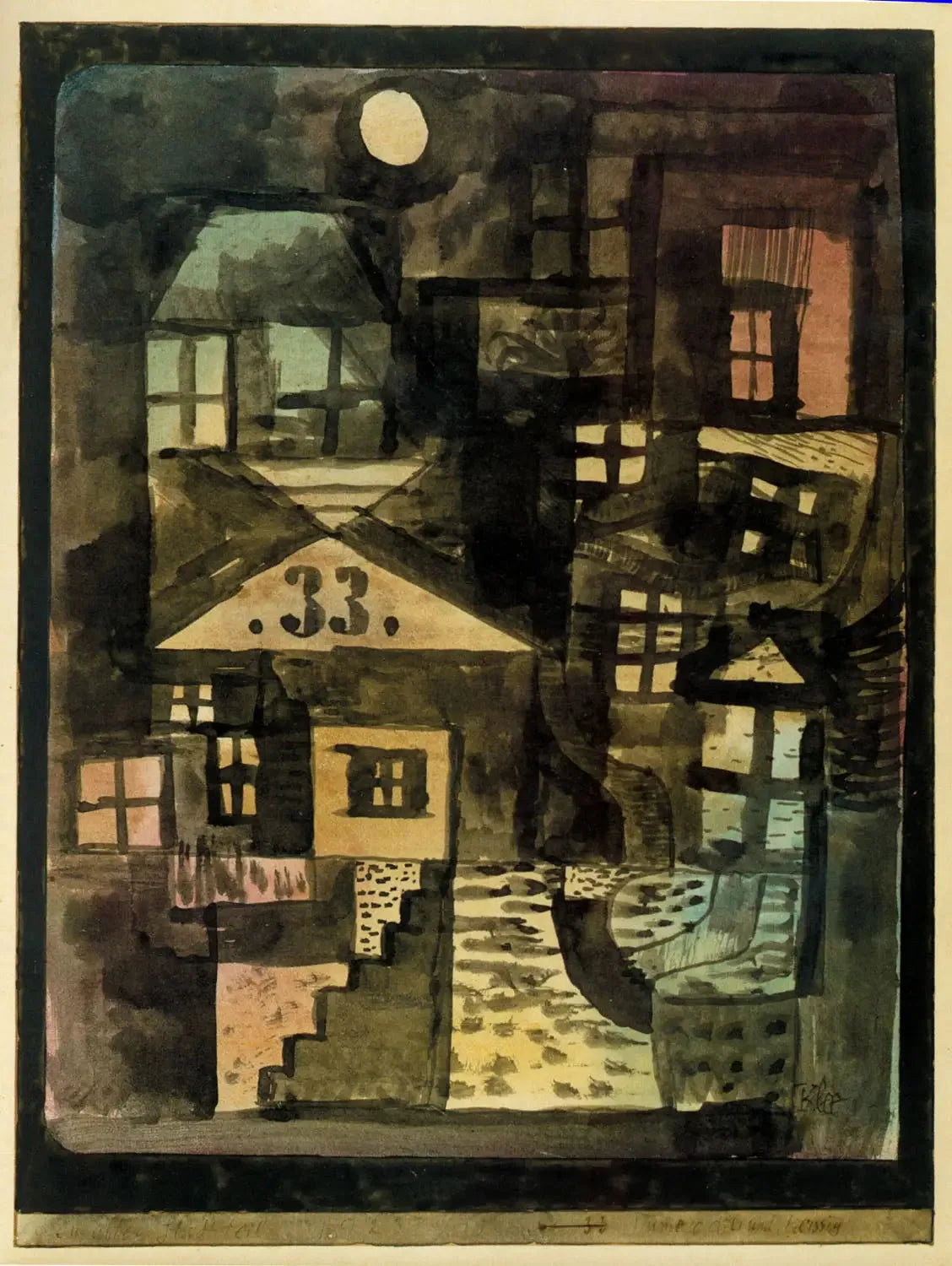 Dans le Vieux Quartier, Numéro Trente-Trois - Paul Klee image 1 reproduction d’œuvre d’art à l’huile