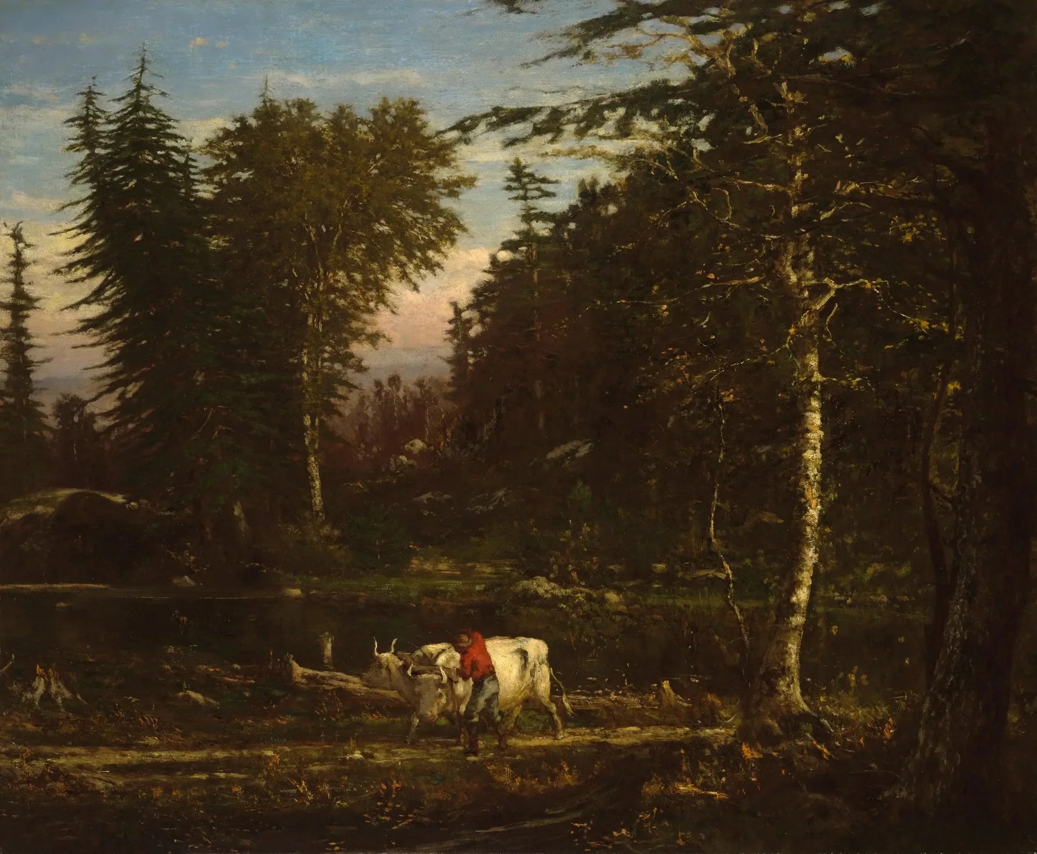 Dans les Adirondacks - George Inness image 1 reproduction de peinture à l’huile