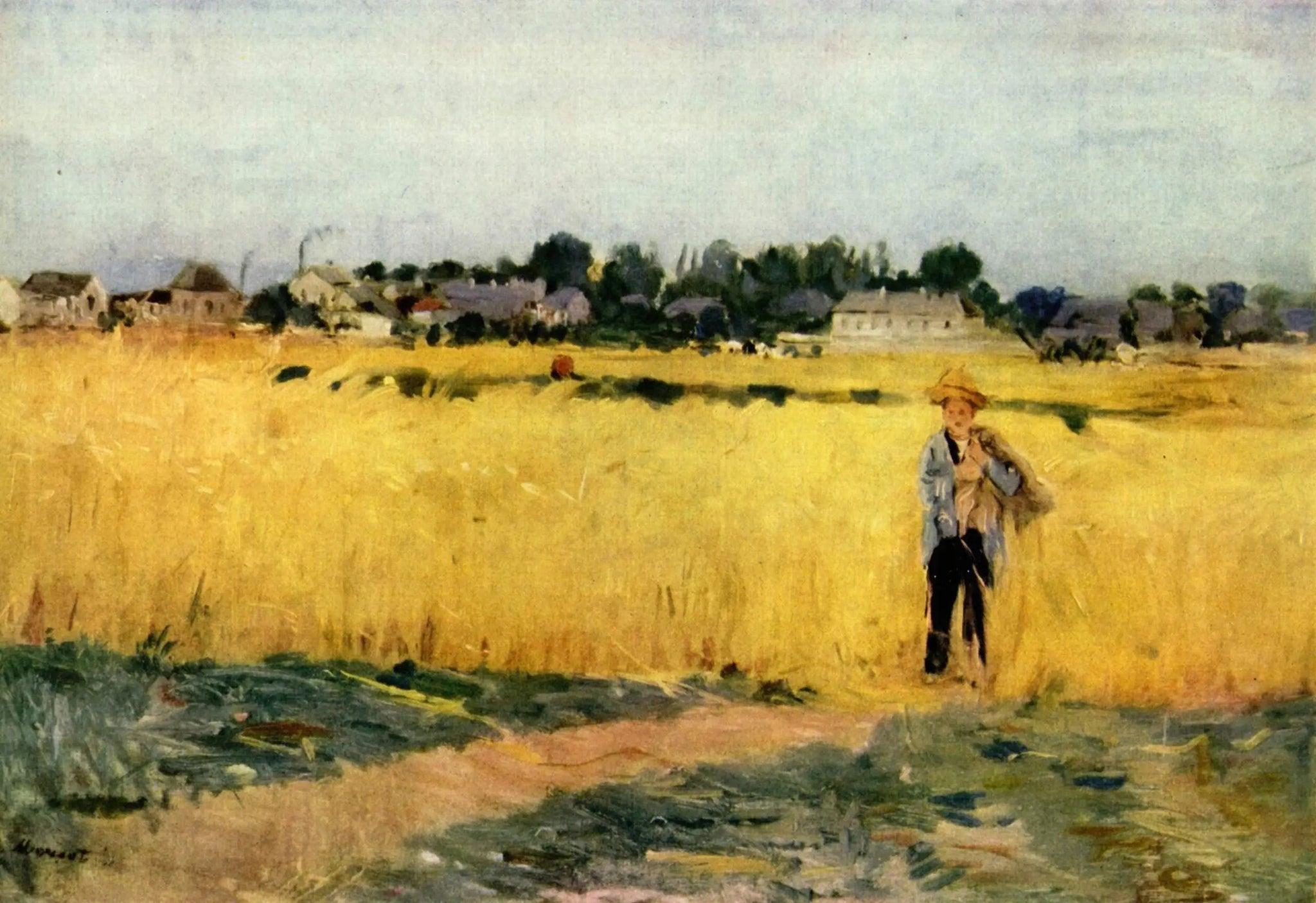Dans les blés - Berthe Morisot image 1 tableau peint à l’huile sur toile