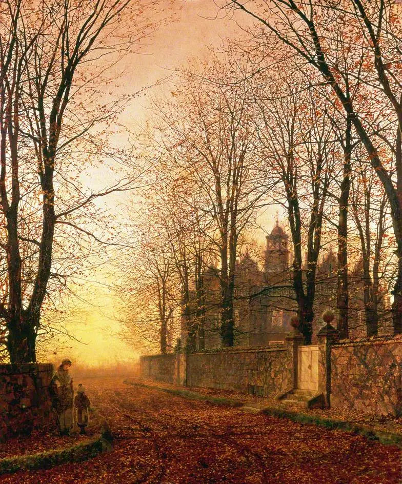 Dans les temps anciens - John Atkinson Grimshaw image 1 copie de tableau peinte à la main