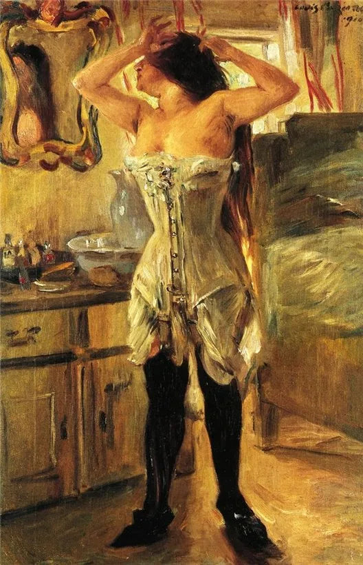 Dans un corset - Lovis Corinth image 1 reproduction artisanale de tableau