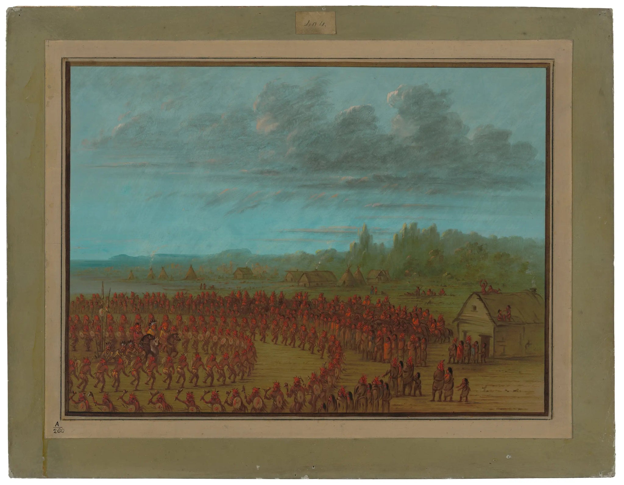 Danse de guerre des Saukies - George Catlin image 1 tableau peint à l’huile sur toile