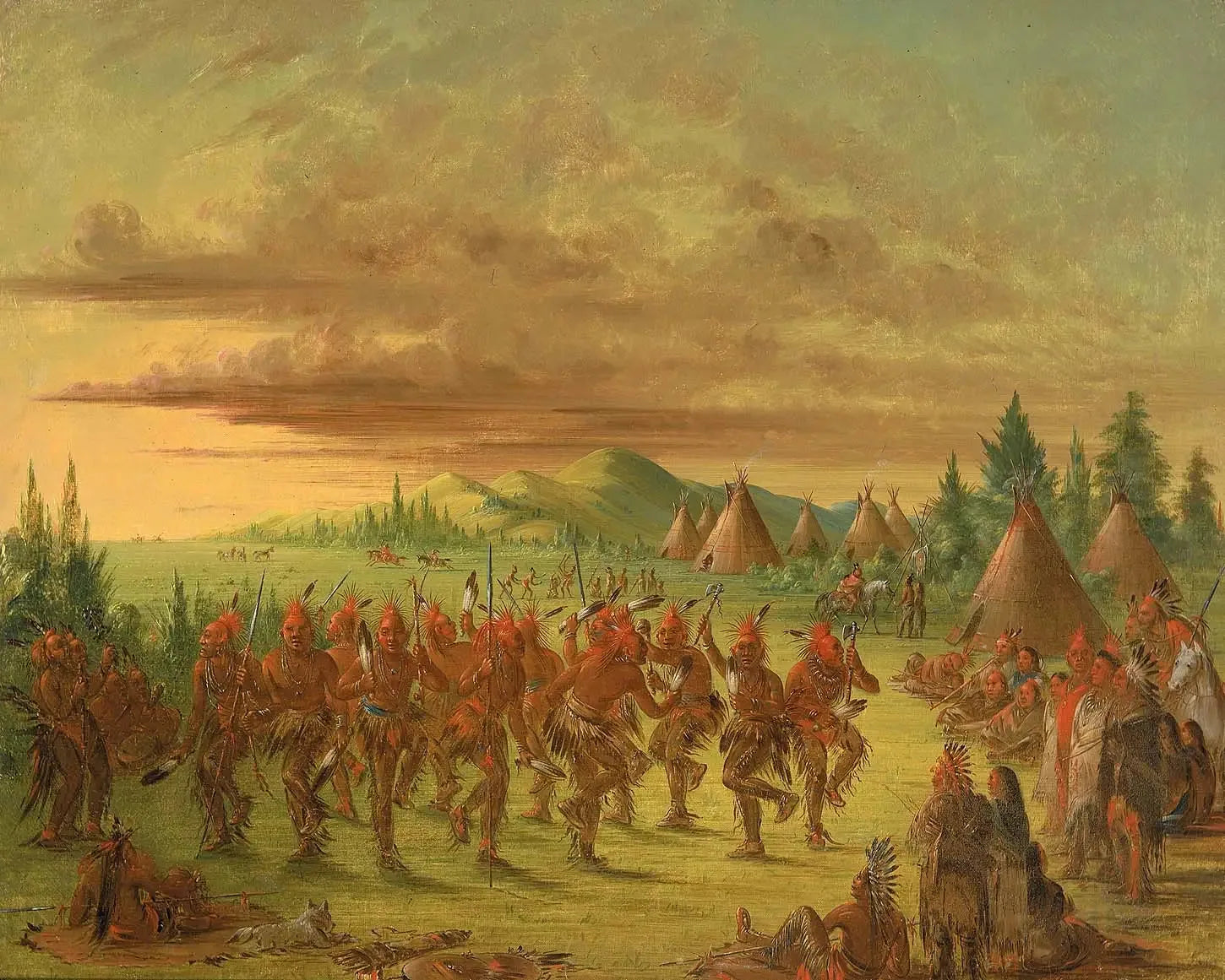 Danse de l'aigle - George Catlin image 1 reproduction d’œuvre d’art à l’huile