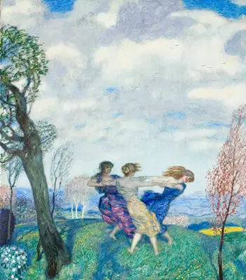 Danse ronde - Franz Von Stuck image 1 reproduction d’œuvre d’art à l’huile