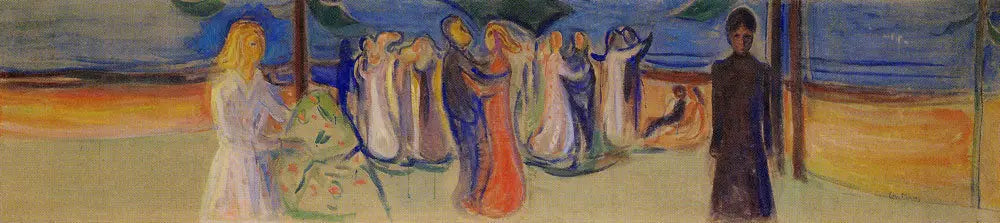 Danse sur la plage (Frinse Reinhardt) - Edvard Munch image 1 reproduction réalisée par Alpha Reproduction