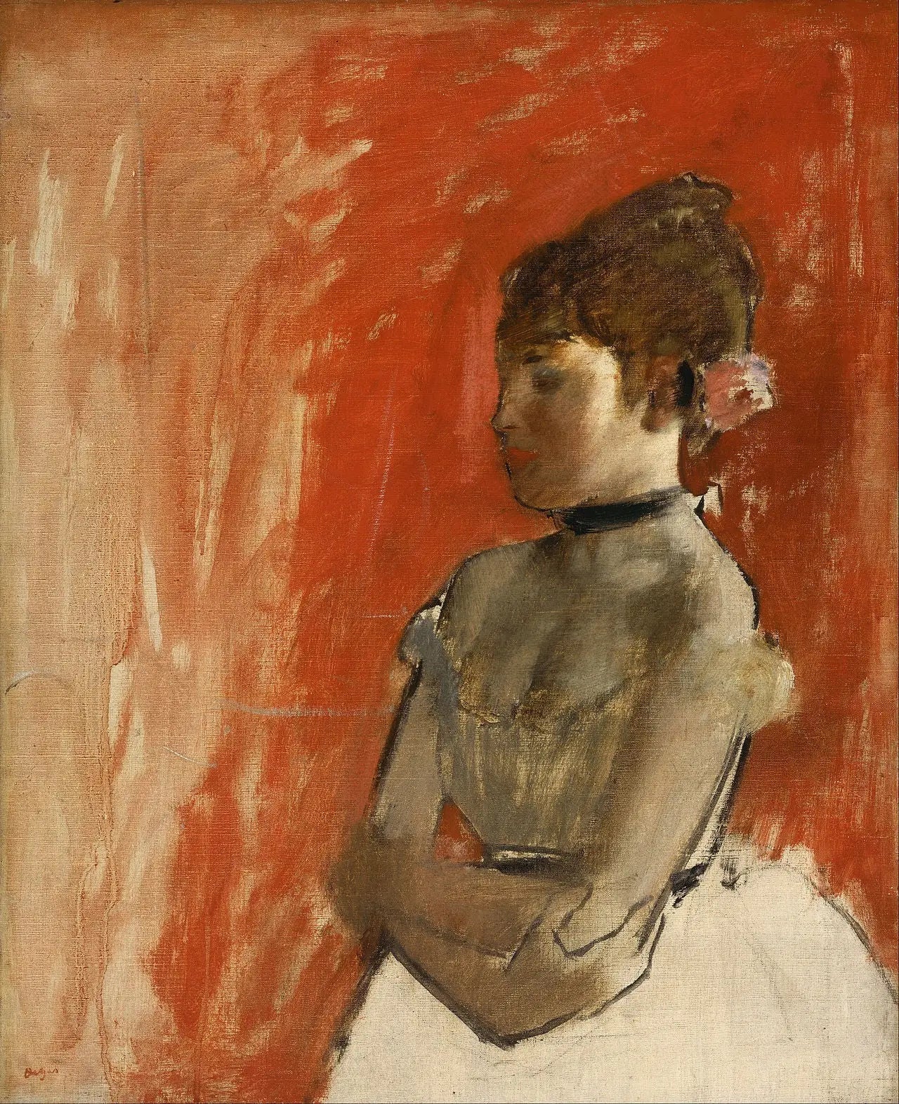 Danseur de ballet avec les bras croisés - Edgar Degas image 1 tableau peint à l’huile sur toile