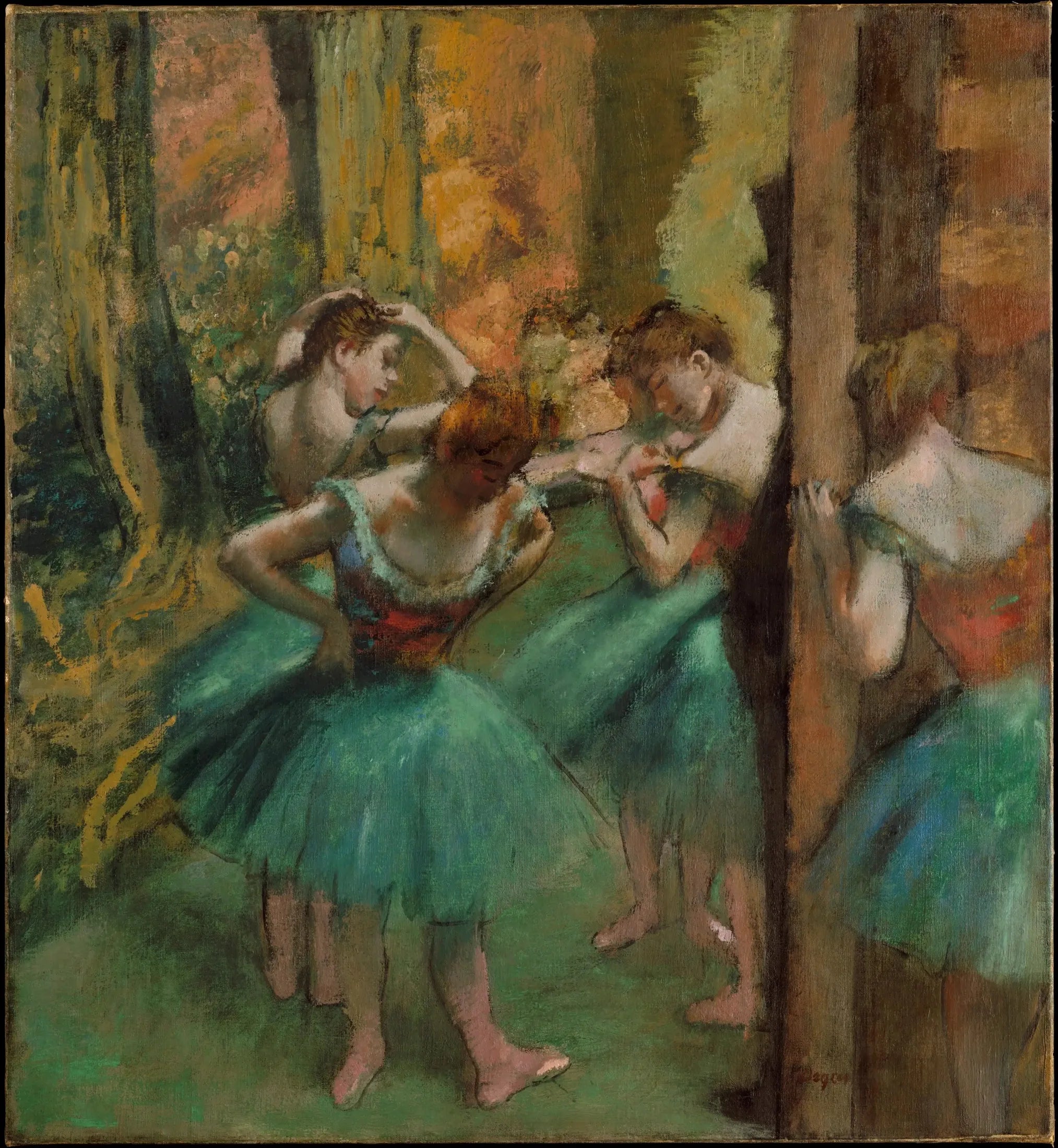 Danseurs, roses et verts - Edgar Degas image 1 tableau peint à l’huile sur toile