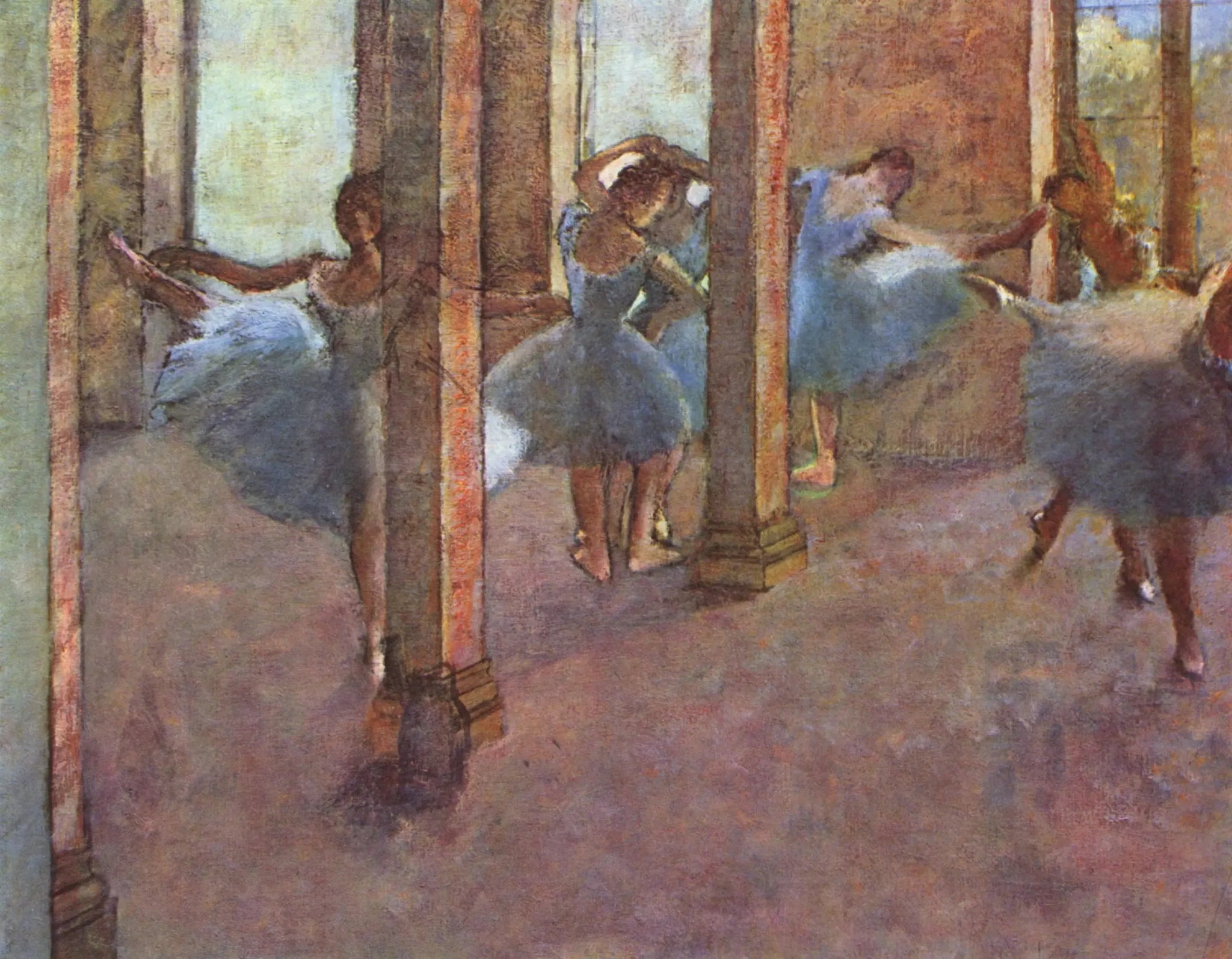 Danseurs s'entraînant dans le Foyer - Edgar Degas image 1 reproduction réalisée par Alpha Reproduction
