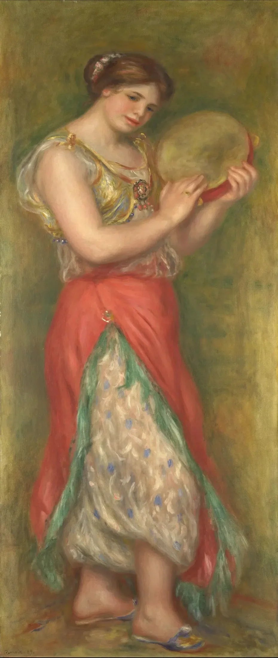 Danseuse au tambourin - Pierre-Auguste Renoir image 1 copie de tableau peinte à la main