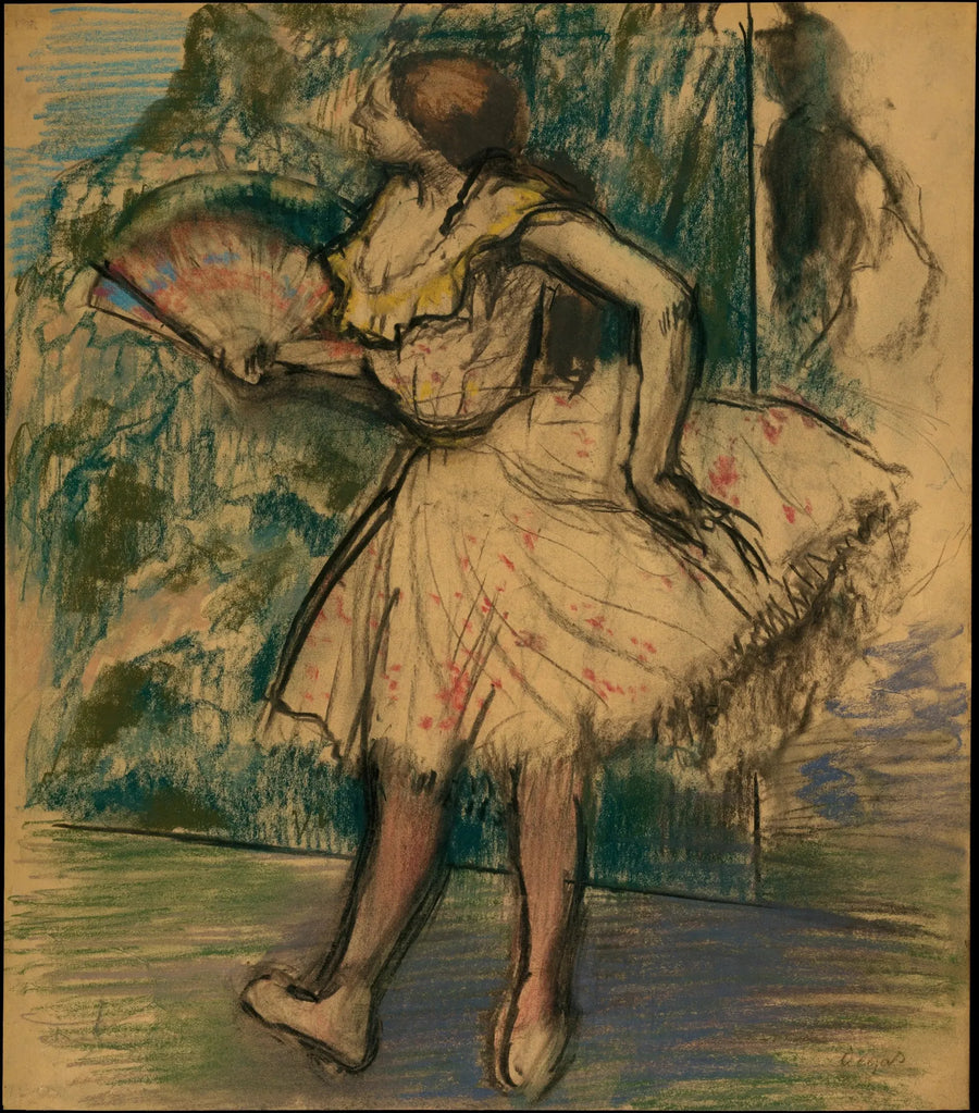 Danseuse avec un éventail - Edgar Degas