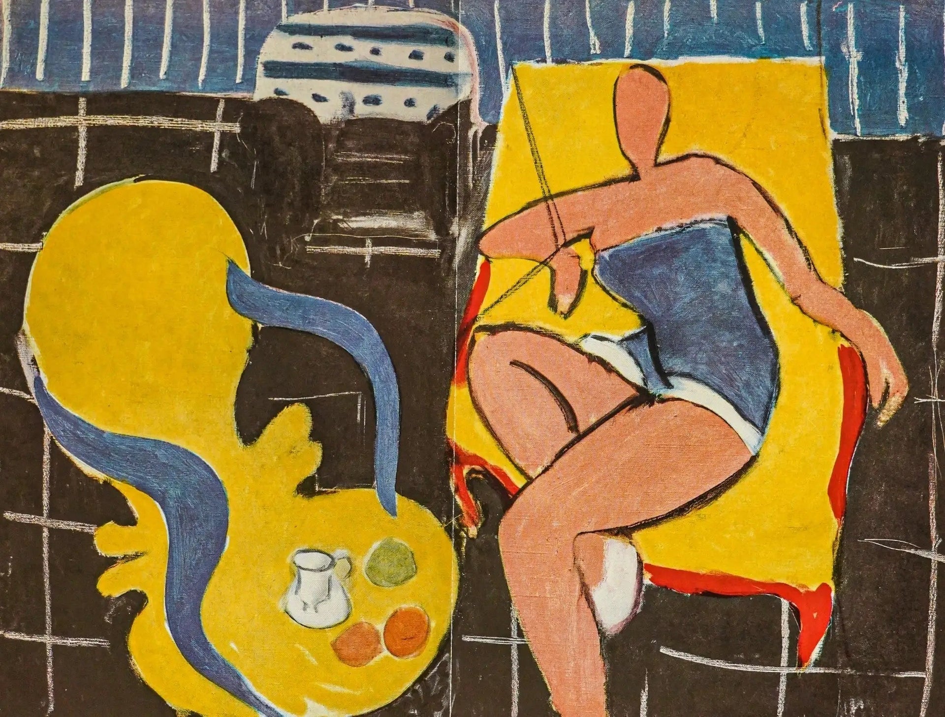 Danseuse, fond noir, fauteuil rocaille - Henri Matisse image 1 copie peinte à la main à l’huile