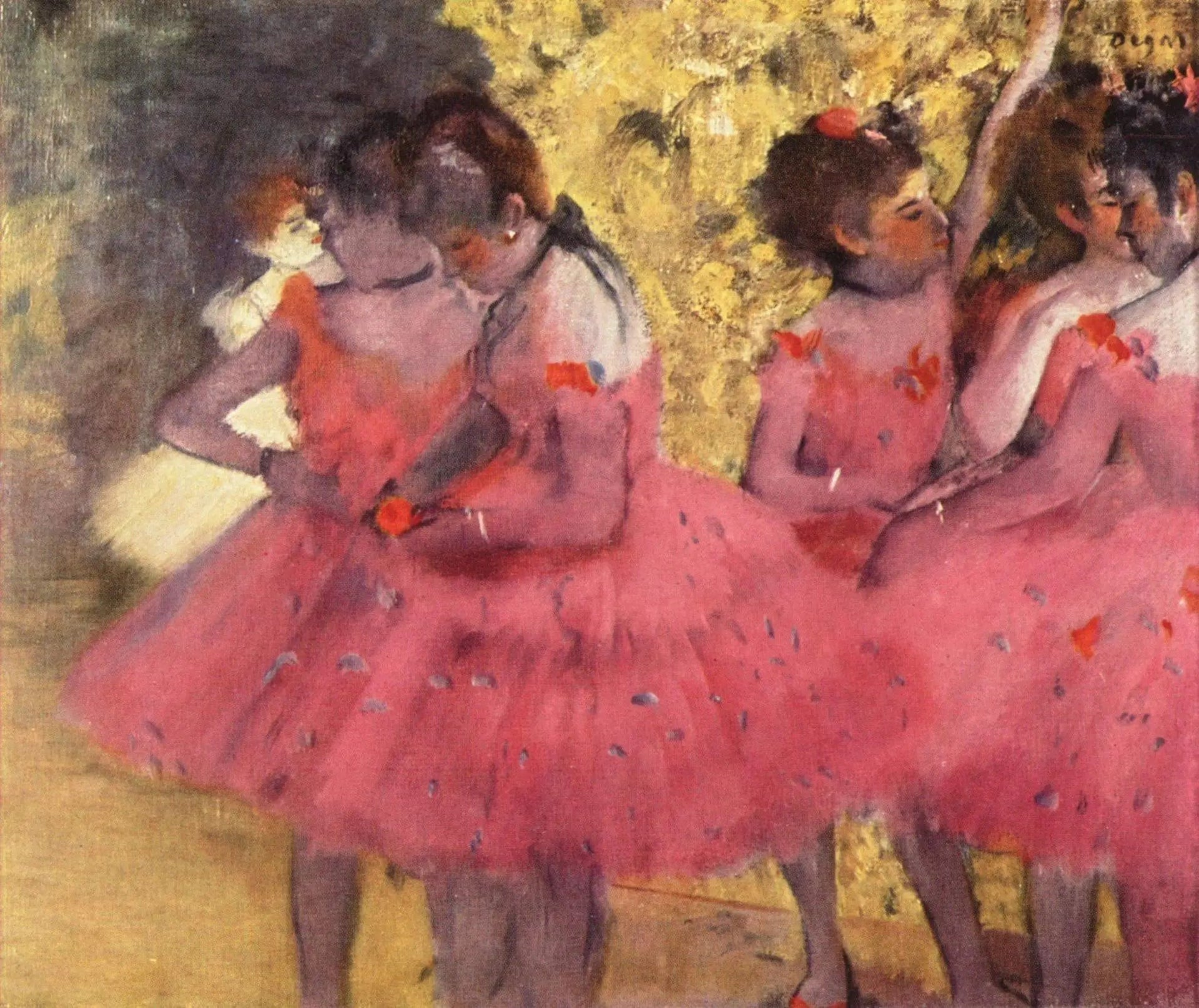 Danseuses en jupes rouges - Edgar Degas image 1 reproduction réalisée par Alpha Reproduction