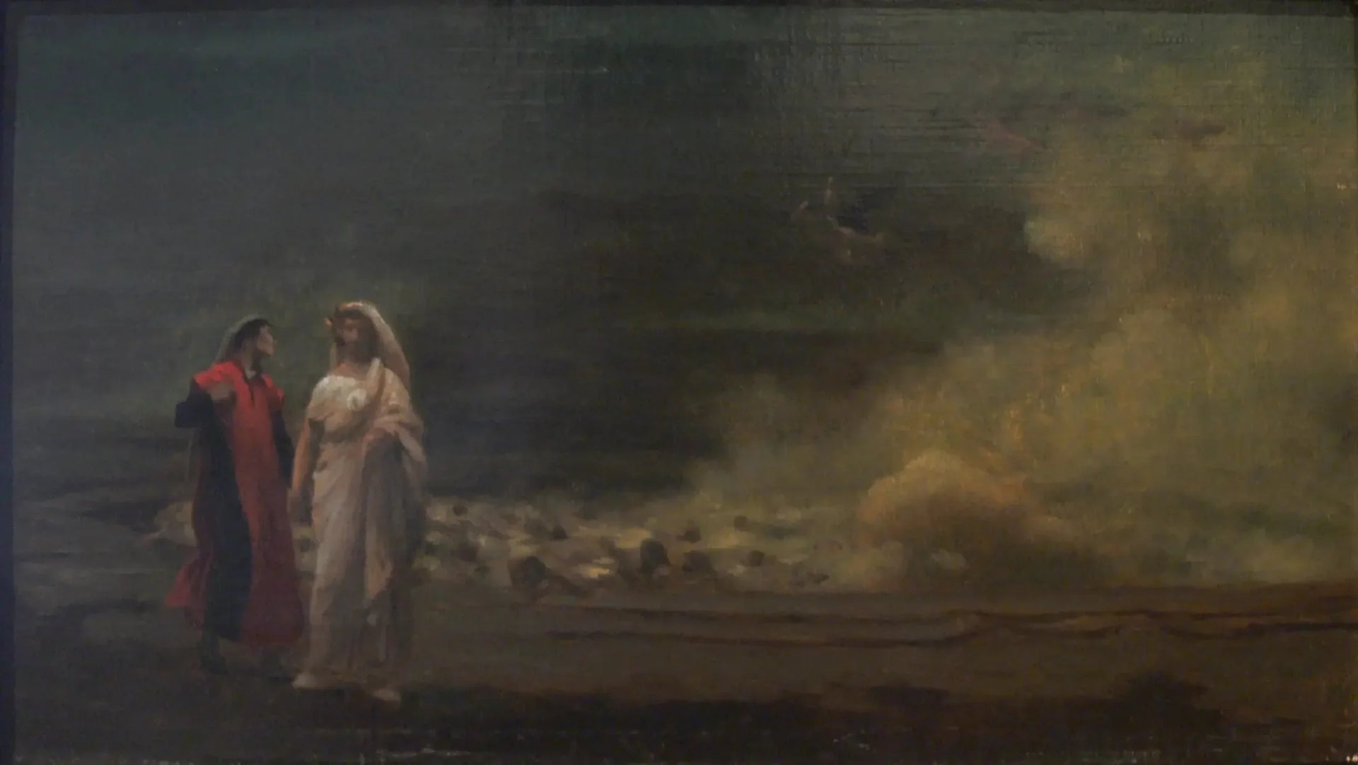 Dante et Virgile aux Enfers - Jean-Léon Gérôme image 1 tableau peint à l’huile sur toile