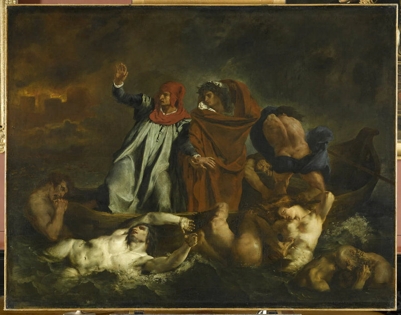 Dante et Virgile, dit aussi La barque de Dante - Eugène Delacroix