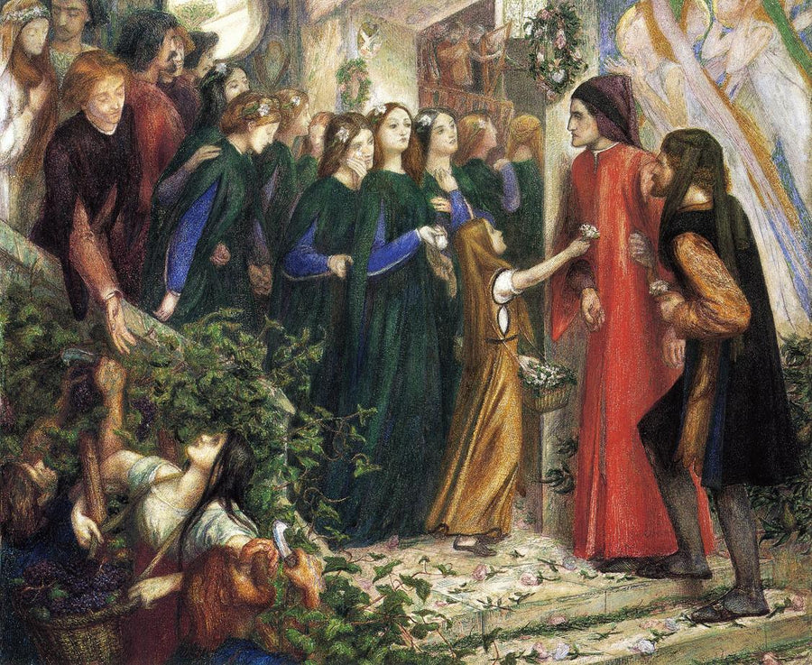Béatrice rencontrant Dante à une fête de mariage - Dante Gabriel Rossetti