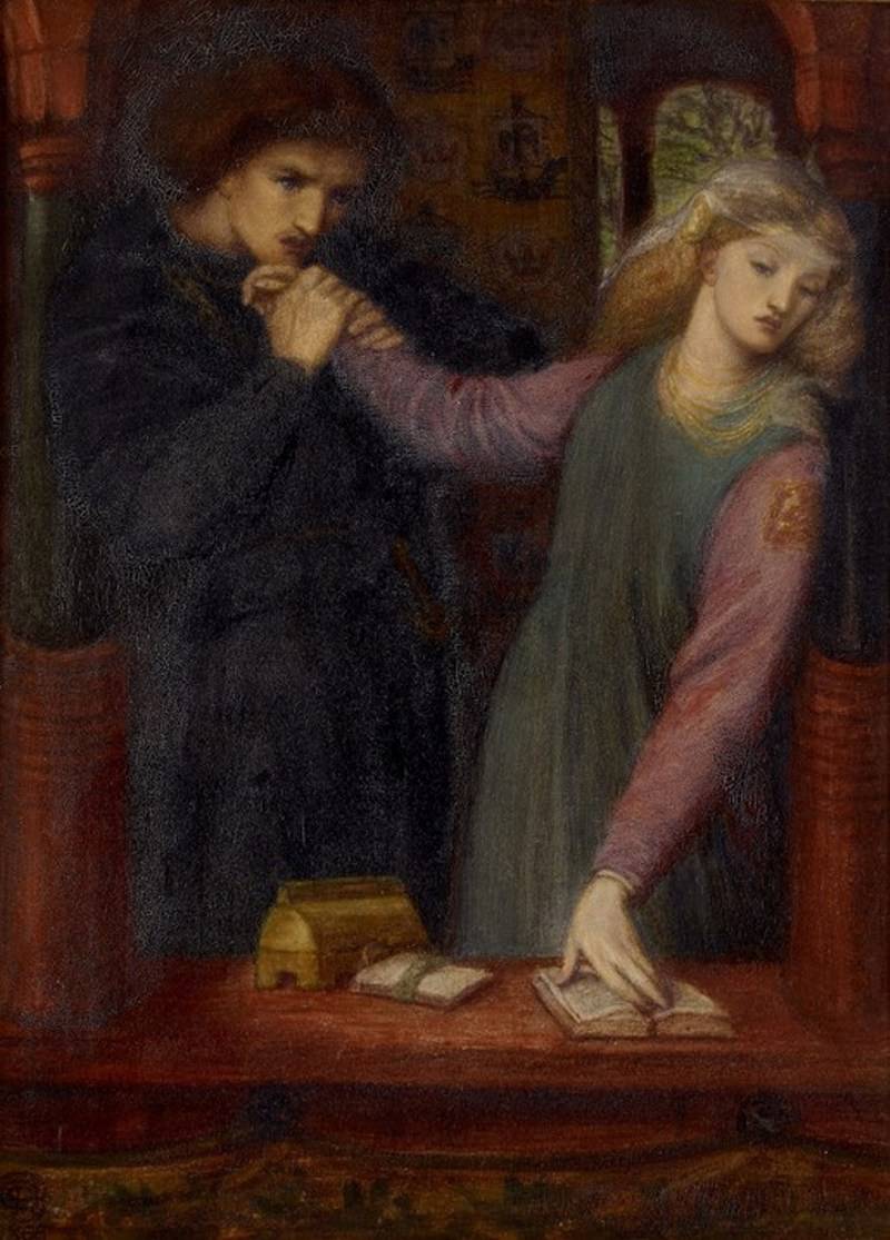 Hamlet et Ophélie - Dante Gabriel Rossetti