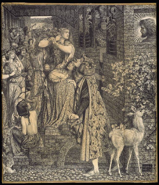Marie Madeleine à la porte de Simon le Pharisien - Dante Gabriel Rossetti