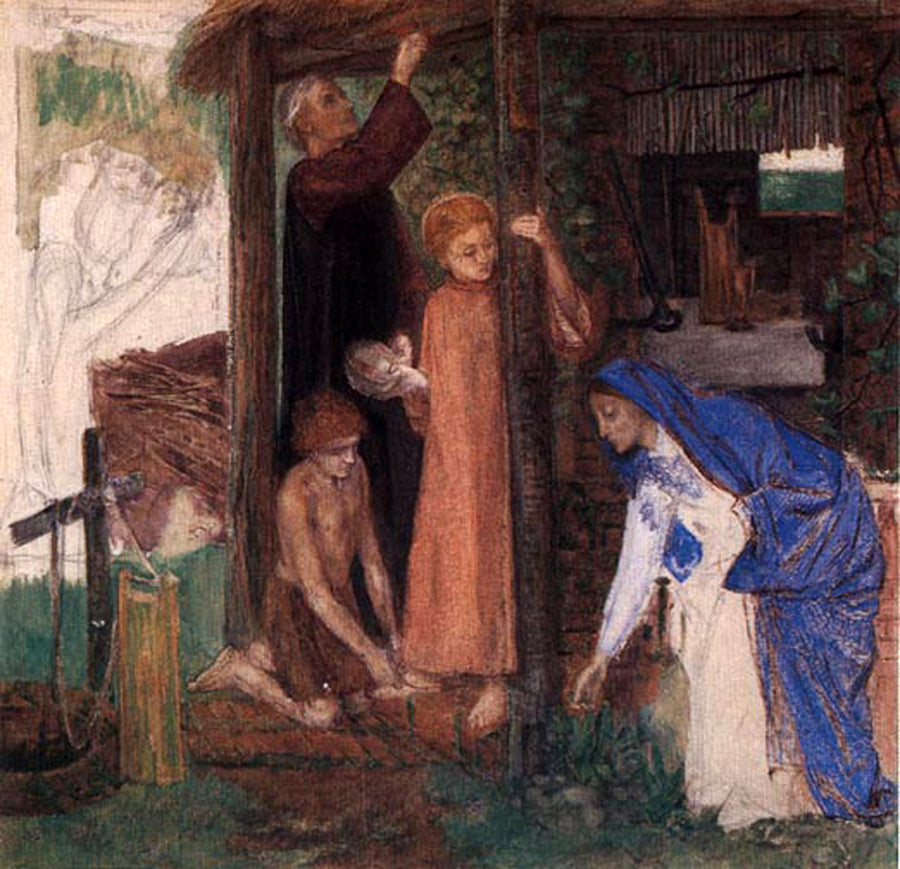 La Pâque dans la Sainte Famille - Dante Gabriel Rossetti