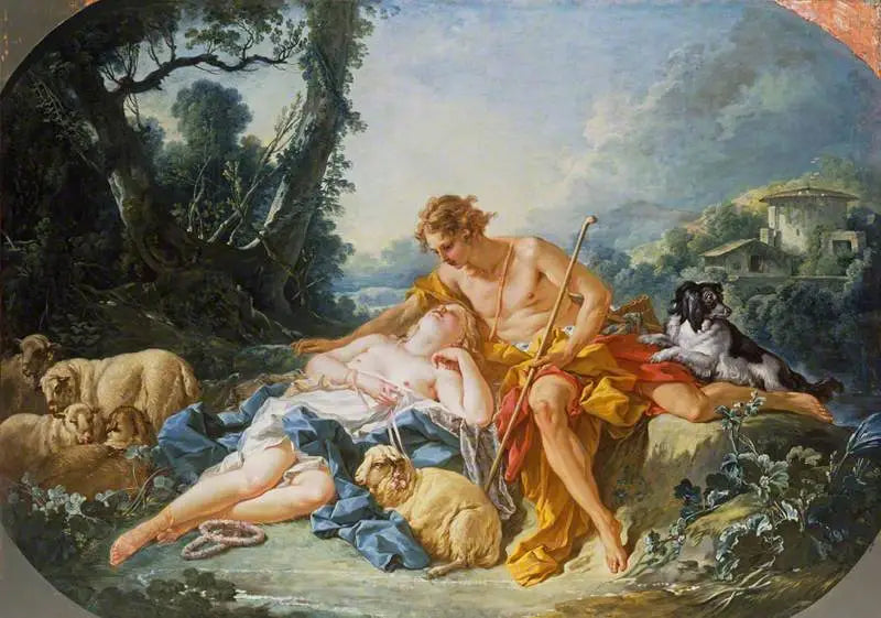 Daphnis et Chloé - François Boucher image 1 reproduction réalisée par Alpha Reproduction