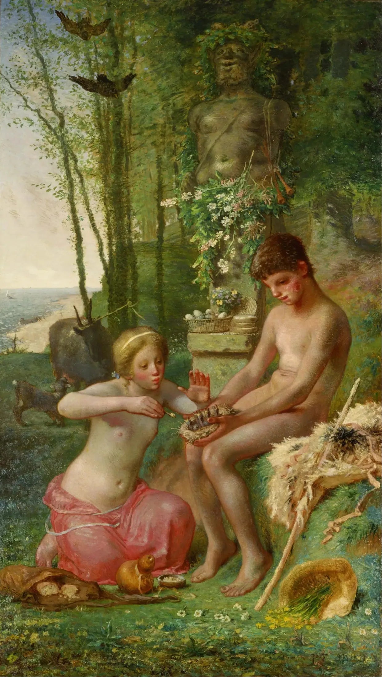 Daphnis et Chloé - Jean-François Millet image 1 reproduction d’œuvre d’art à l’huile