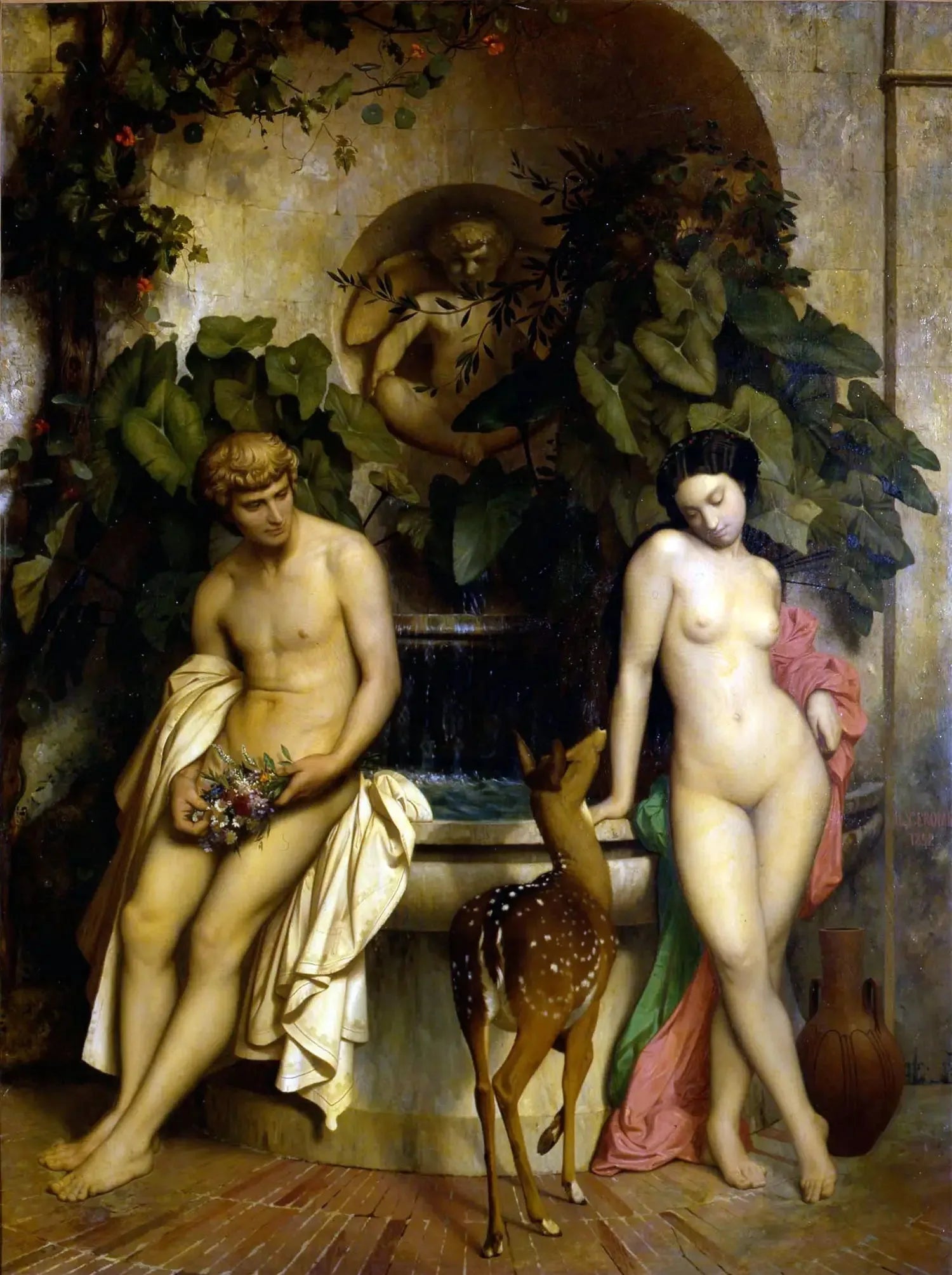 Daphnis et Chloé - Jean-Léon Gérôme image 1 reproduction d’œuvre d’art à l’huile