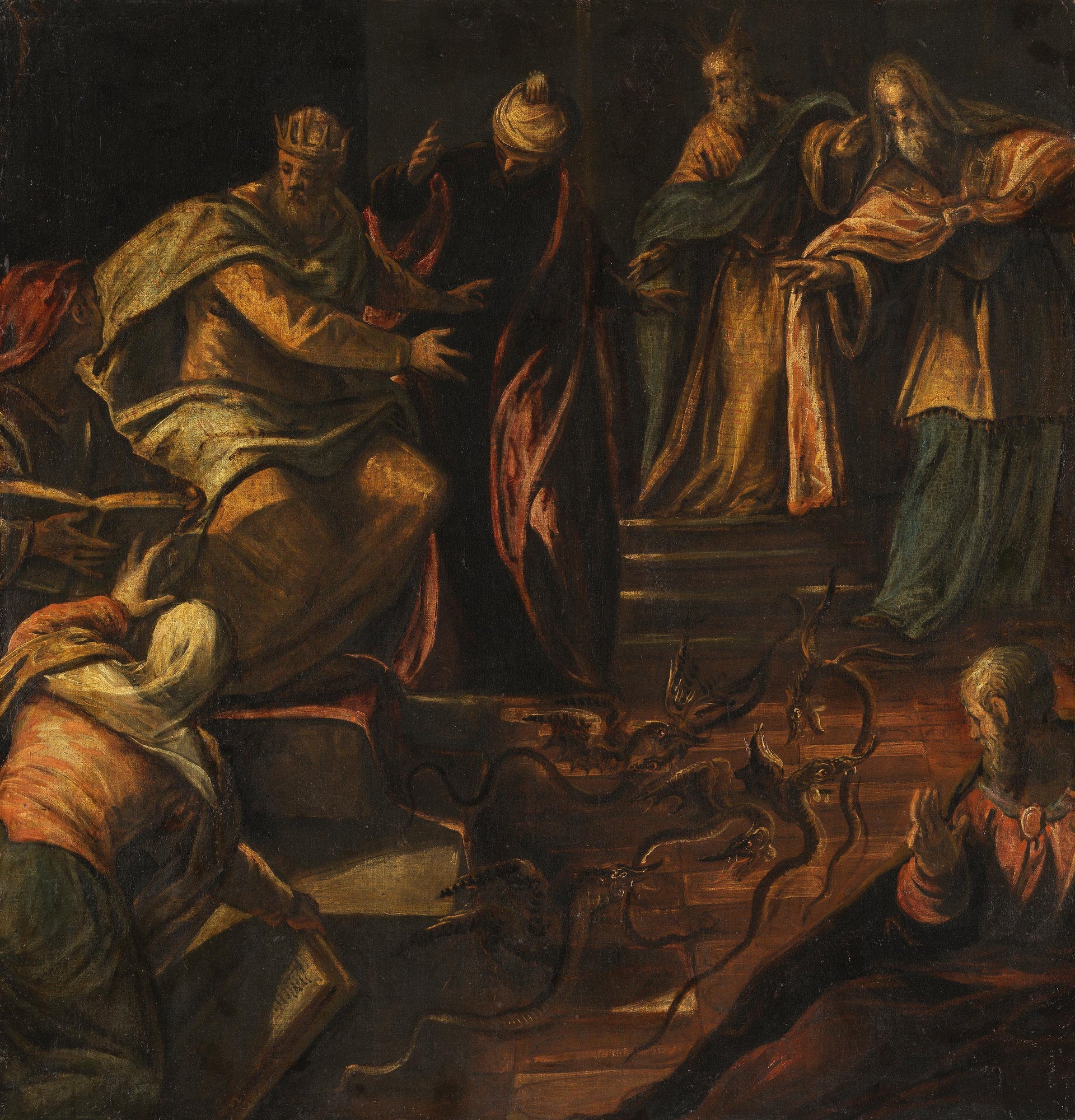 Das mosaische Schlangenwunder - Jacopo Tintoretto image 1 reproduction d’œuvre d’art à l’huile