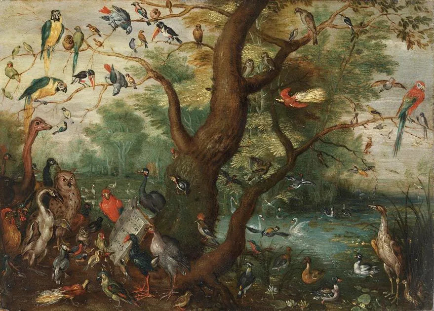 Das Vogelkonzert - Jan Brueghel l’Ancien image 1 copie de tableau peinte à la main