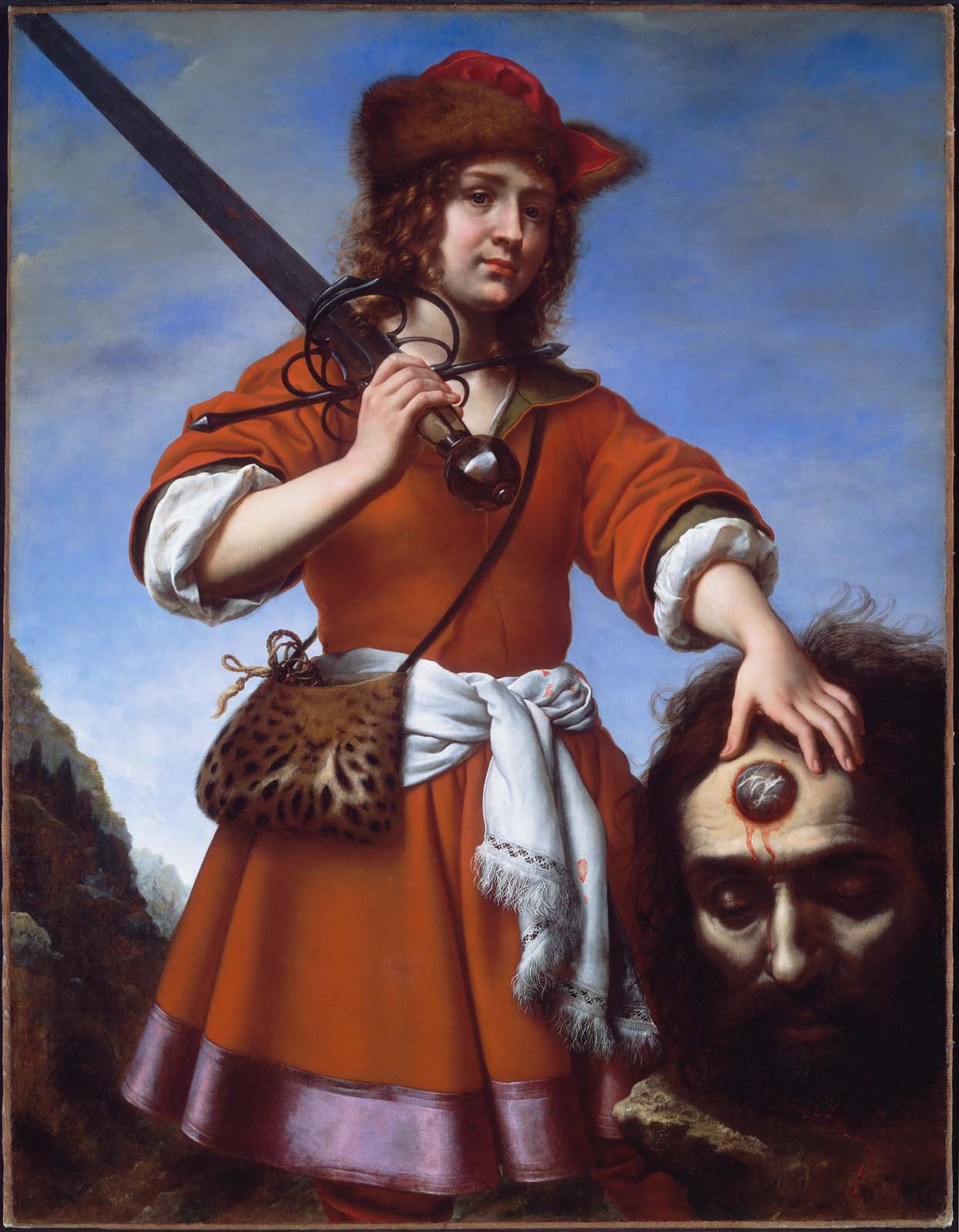 David avec la tête de Goliath - Carlo Dolci image 1 copie peinte à la main à l’huile