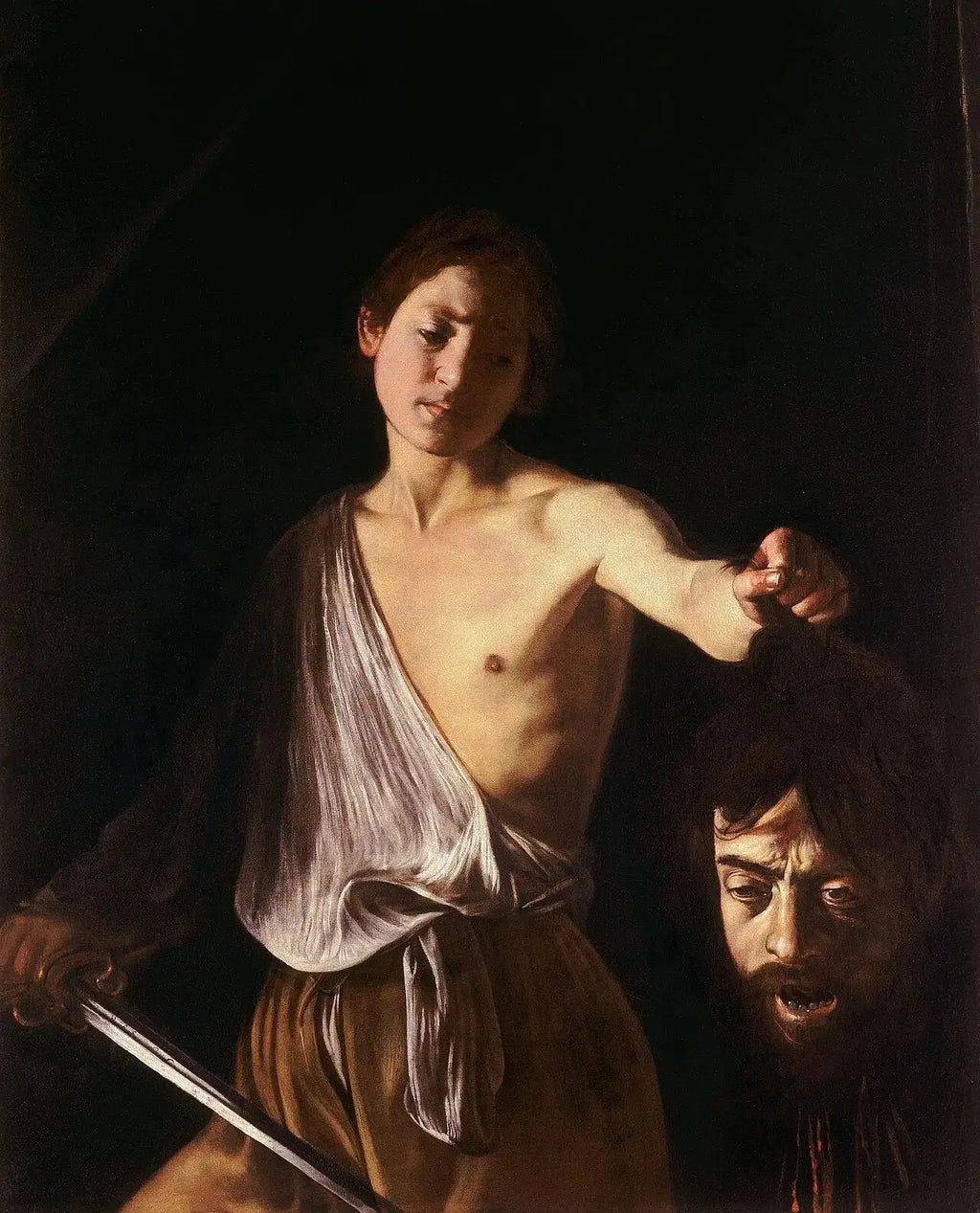 David avec la tête de Goliath - Le Caravage image 1 reproduction d’œuvre d’art à l’huile