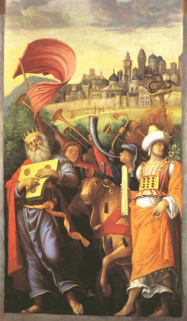 David devant l'Arche d'Alliance - Antonio da Correggio image 1 copie peinte à la main à l’huile