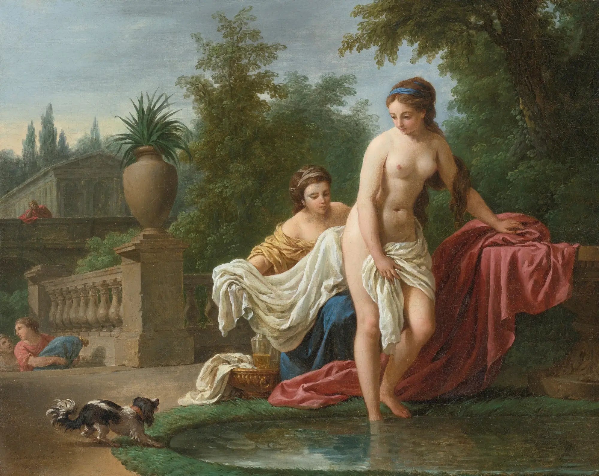David et Bethsabée - Louis Jean François Lagrenée image 1 reproduction de peinture à l’huile
