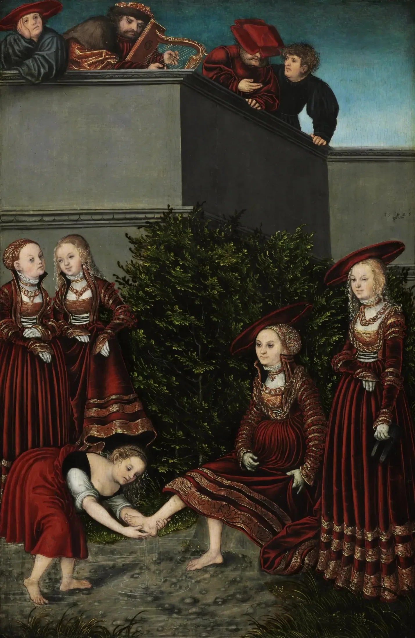 David et Bethsabée - Lucas Cranach the Elder image 1 copie de tableau peinte à la main