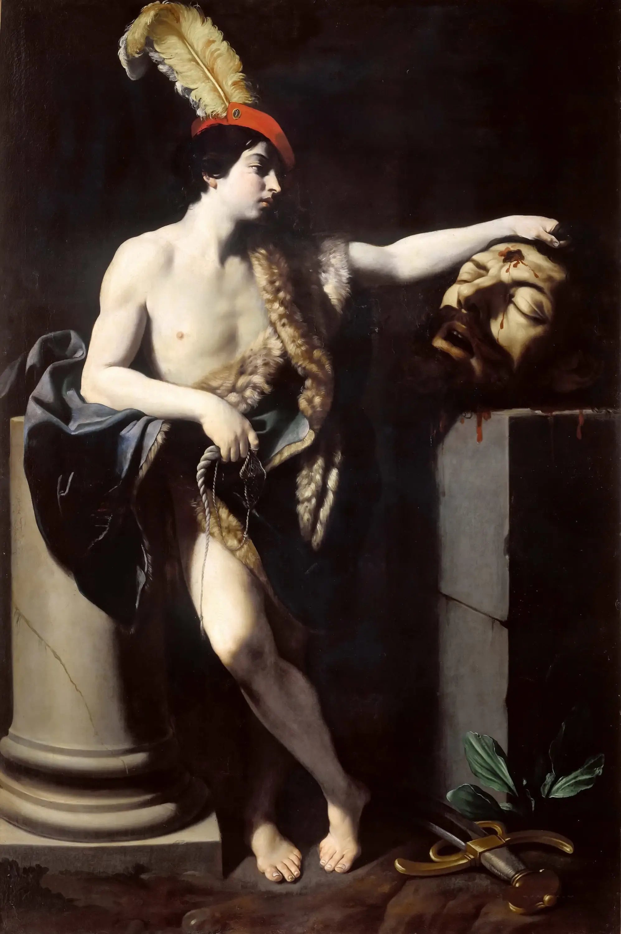 David vainqueur de Goliath. - Guido Reni image 1 reproduction de peinture à l’huile