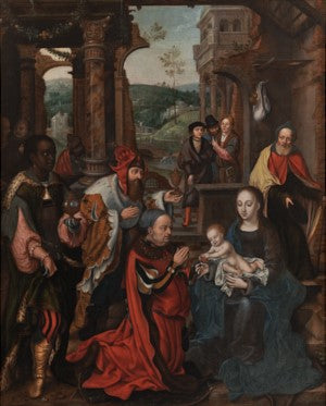 De aanbidding der wijzen - Joos van Cleve image 1 tableau peint à l’huile sur toile