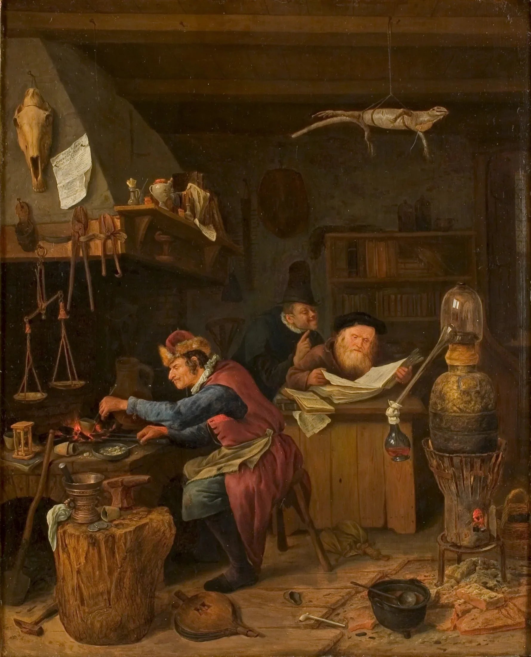 De alchimisten - Jan Steen image 1 tableau peint à l’huile sur toile