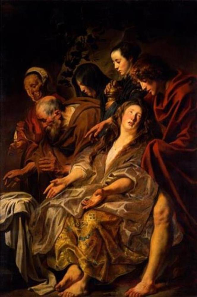 De discipelen aan het graf van Christus - Jacob Jordaens image 1 reproduction d’œuvre d’art à l’huile