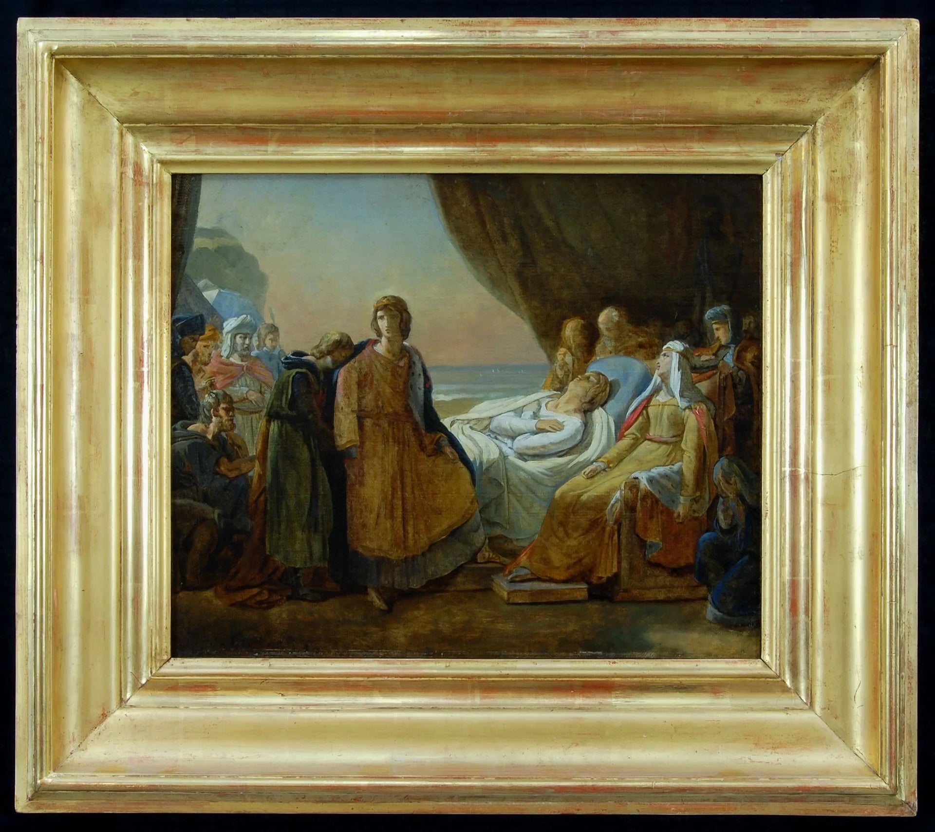 De dood van Lodewijk de Heilige - Ary Scheffer image 1 copie peinte à la main à l’huile