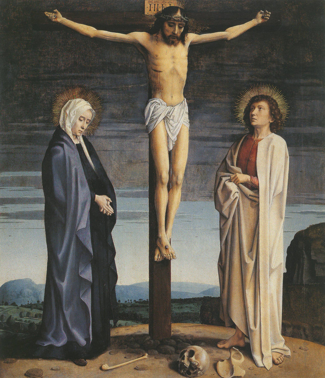 De kruisiging (het Cervara-Altaar) - Gérard David image 1 reproduction de peinture à l’huile