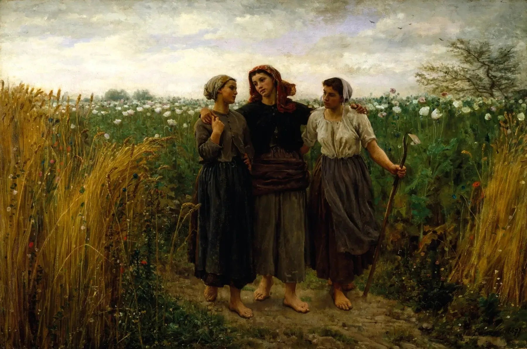 De retour des champs - Jules Breton image 1 reproduction artisanale de tableau