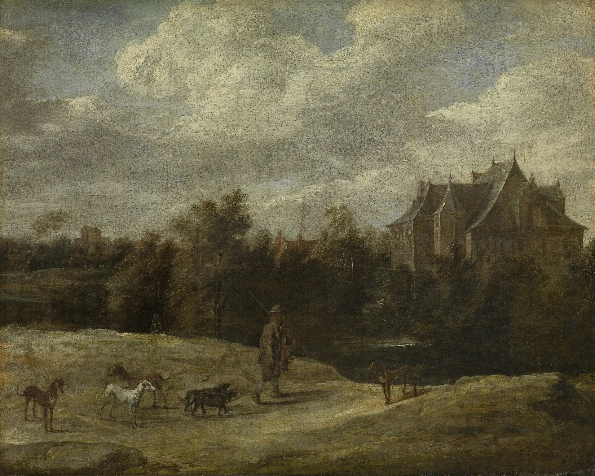 De retour de la chasse - David Teniers le Jeune image 1 copie de tableau peinte à la main