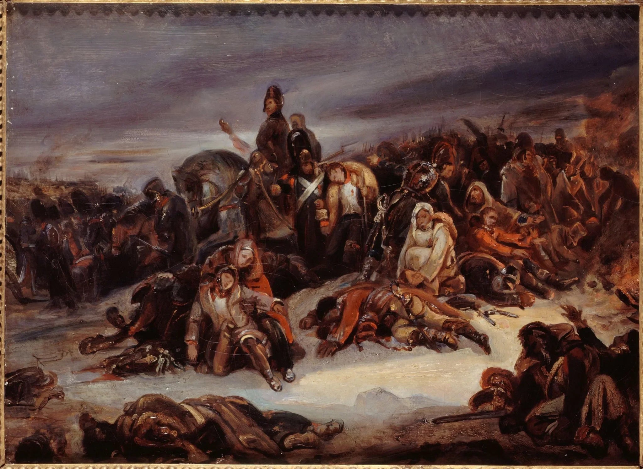 De terugtocht uit Rusland in 1812 - Ary Scheffer image 1 reproduction de peinture à l’huile