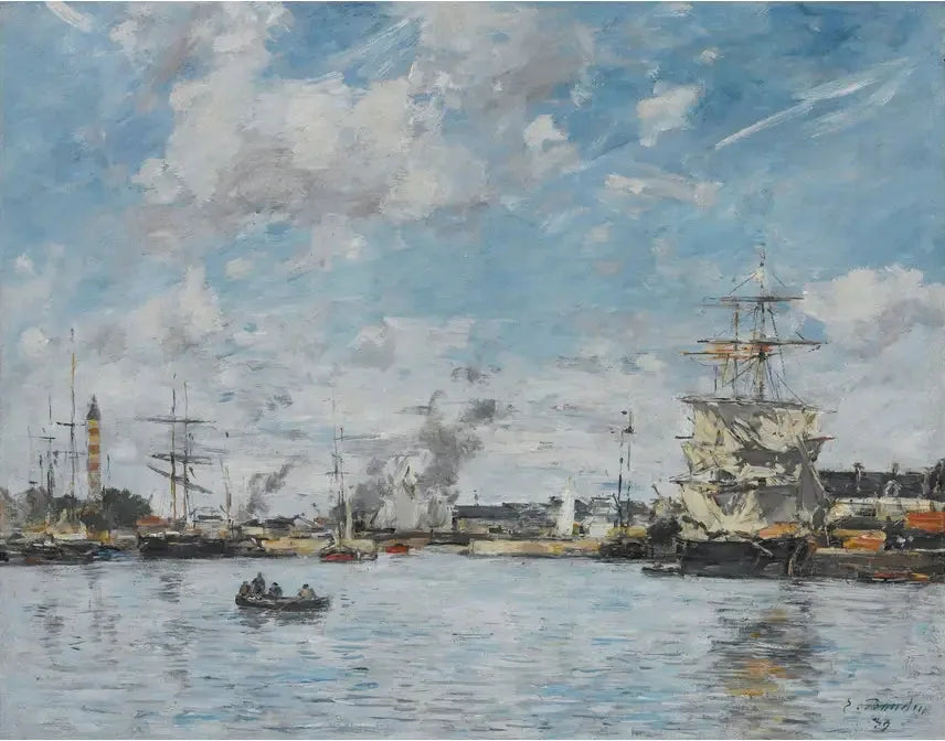 Deanville. Le Bassin - Eugène Boudin image 1 tableau peint à l’huile sur toile