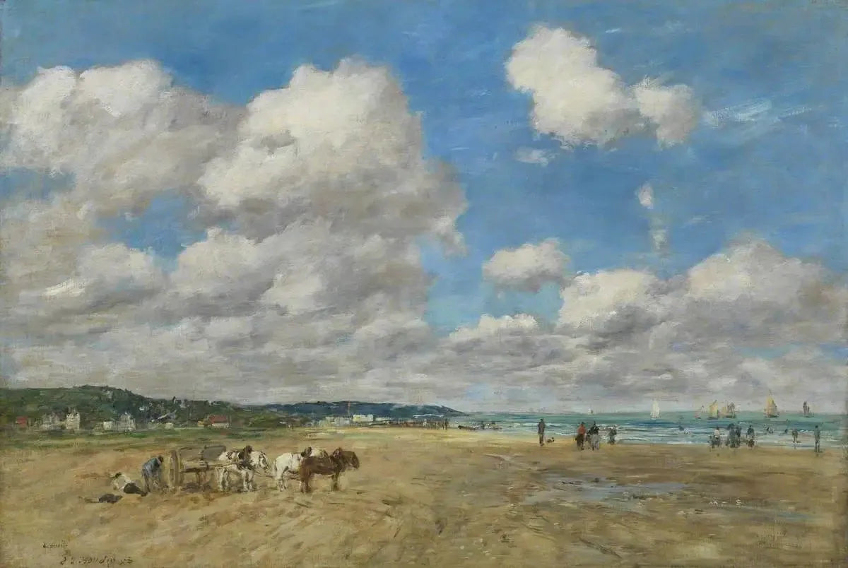 Deauville - Eugène Boudin image 1 copie peinte à la main à l’huile