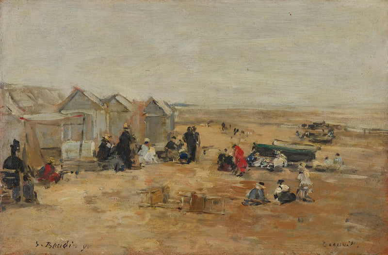 Deauville. Scène de plage - Eugène Boudin