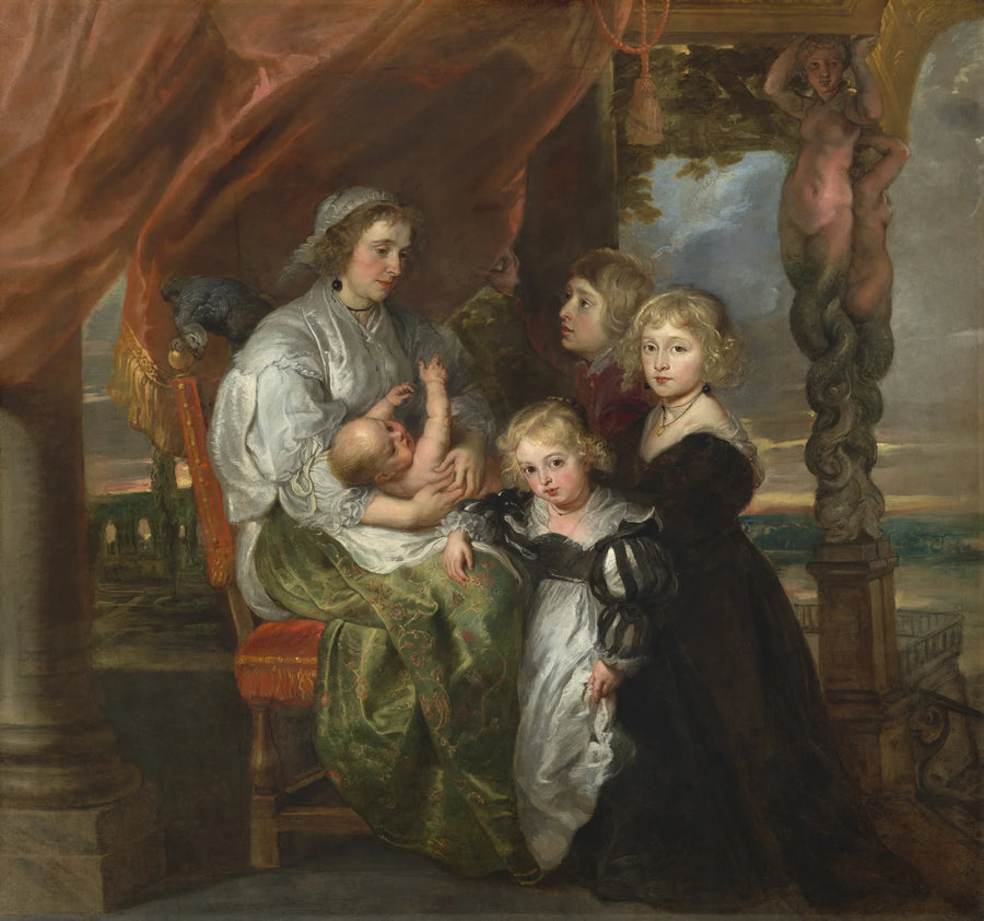 Deborah Kip, épouse de Sir Balthasar Gerbier, et ses enfants - Jacob Jordaens