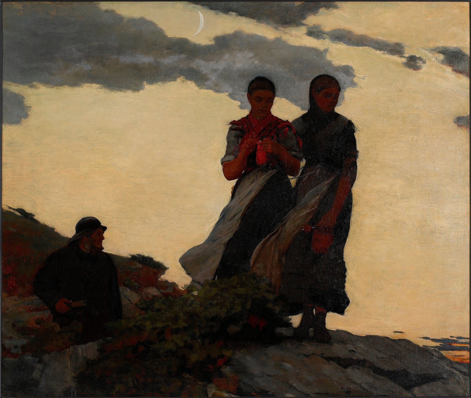 Début de soirée - Winslow Homer image 1 reproduction de peinture à l’huile