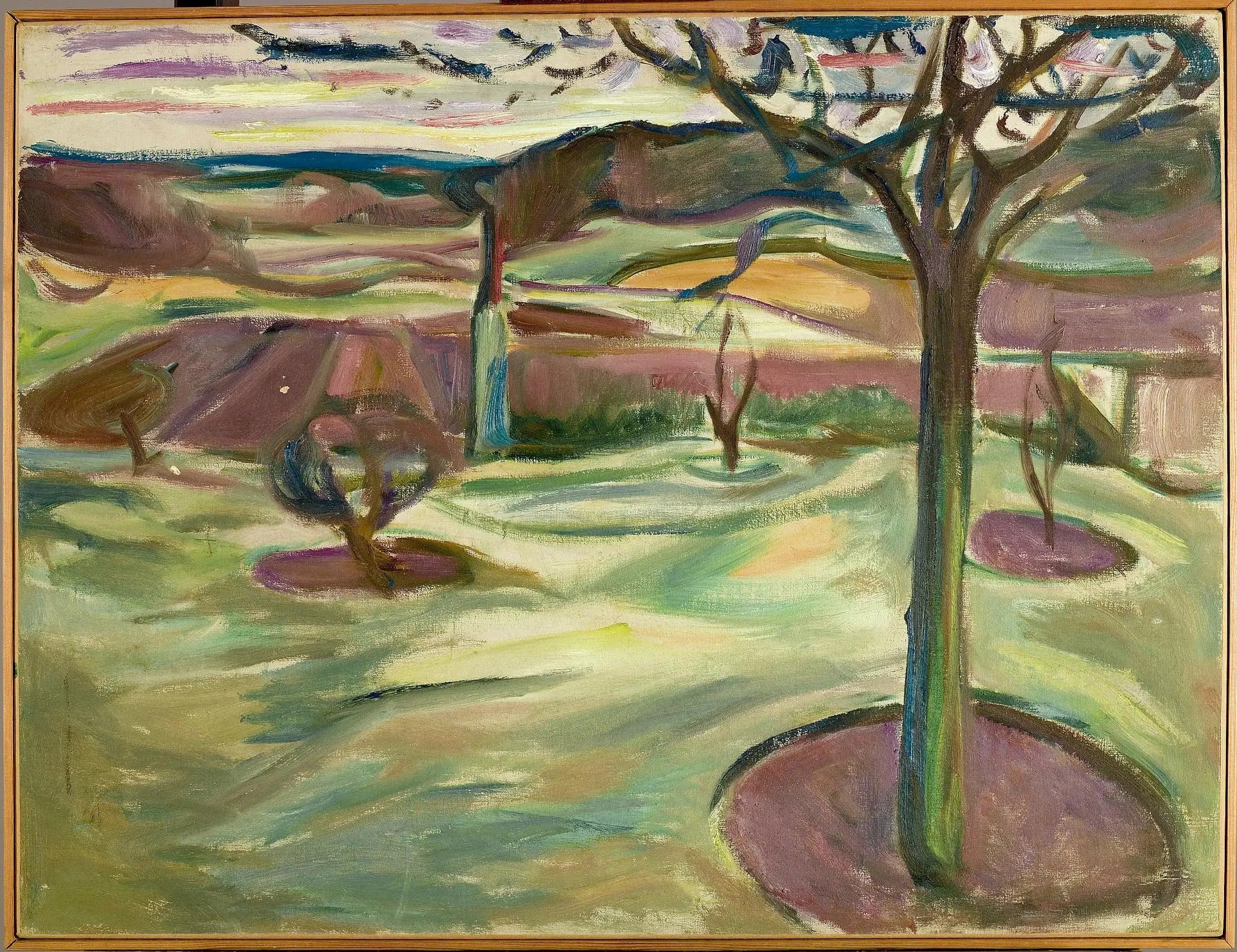 Début du printemps - Edvard Munch image 1 reproduction artisanale de tableau